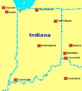 Indiana Navi mieten mit Karte USA leihen
