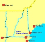 New Hampshire Navi mieten mit Karte leihen USA
