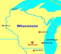 Wisconsin Navi mieten leihen USA mit Karte