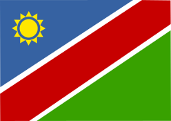Die Flagge. Navi mieten Namibia,