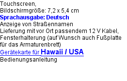 Hawaii / USA Navi mieten aktuelle Karten.
